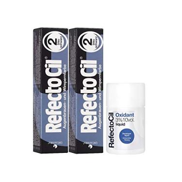 Imagem de Kit Refectocil 2 Tinta + 1 Oxidante N°2 Preto Azulado