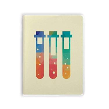 Imagem de Diário de capa macia para cadernos de química com tubos de teste de líquidos diferentes