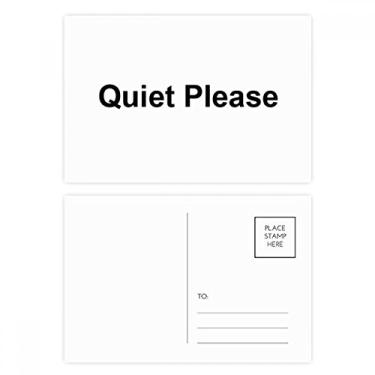 Imagem de Quite Please Warning Symbol Pattern Postal Set Birthday Mailing Cartão de agradecimento