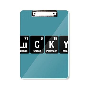Imagem de Lucky Chemical Element Science Prancheta de Prancheta para Escrita A4