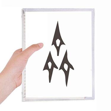 Imagem de Caderno Qi com desenho de sobrenome chinês com inscrição óssea, diário recarregável, papelaria