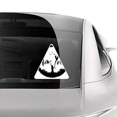 Imagem de DIYthinker Adesivo New York USA Liberty Outline para carro motocicleta bicicleta bagagem decalque