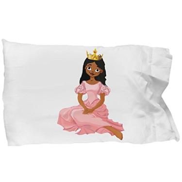 Imagem de Jogo de cama de princesa afro-americana – Almofada de princesa africana americana – Presentes para meninas af