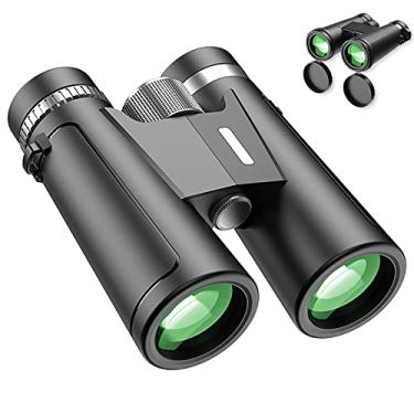 Imagem de 12x42 binóculos profissionais telescópio zoom HD BAK4 camping de alta potência com lentes revestidas multicamadas para observação de pássaros