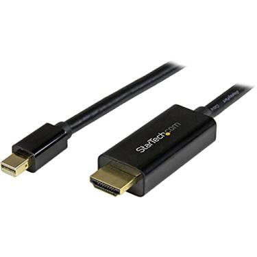 Imagem de StarTech. Com Cabo Mini DisplayPort para HDMI de 1,8 m - Cabo Adaptador de Monitor 4K 30hz - MDP PC ou Macbook para HDMI Display (MDP2HDMM2MB) Preto