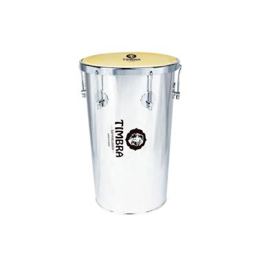 Imagem de Tantan Reto 50x12” Alumínio Polido Timbra com Pele Animal