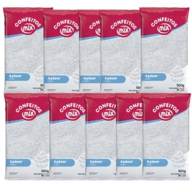 Imagem de 10 Açúcar Colorido Algodão Doce Bolo Cupcake Confeitaria (Incolor)