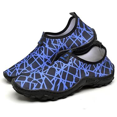 Imagem de Sapatilha Aquatica Tenis Hibrido Neoprene Pesca Esporte Aquatico (38, preto/azul)