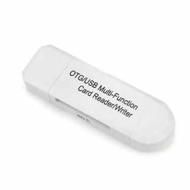 Imagem de Adaptador de leitor de cartão de memória SD USB 2.0 micro USB 6,3 x 1,9 x 0,9 cm para celular, Plug and Play