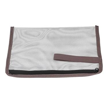 Imagem de Bolsa de praia de malha, bolsa de praia de malha de grande capacidade com fecho de zíper Pano Oxford à beira-mar Saco de armazenamento para coleta de casca de brinquedo, bolsas frias (L