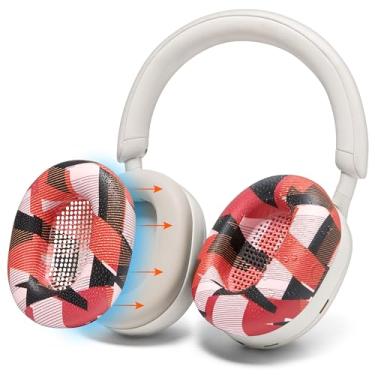 Imagem de WC Sweatz XM5 - Capas de ouvido de fone de ouvido protetoras para Sony WH1000XM5 por WC | Somente compatível com a Sony XM5 sobre os fones de ouvido | SULHOVE E FACILMADO | Prism vermelho