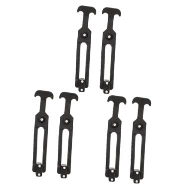 Imagem de HEMOTON 6 Peças puxador em T travas de caixa de ferramentas de borracha baús de ferramentas gancho travas em T travas de tração em T à prova de choque ligar lidar cadeado