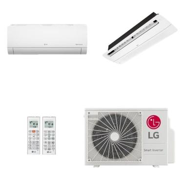 Imagem de Ar-Condicionado Multi Split Inverter LG 21.000 (1x Evap HW 9.000 + 1x Evap Cassete 1 Via 18.000) Quente/Frio 220V