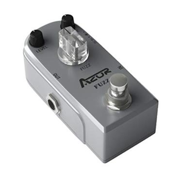 Imagem de AZOR Pedal Fuzz Pedal vintage para efeitos de guitarra – True Bypass, chassi de liga de alumínio, pedaleira compacta para guitarra elétrica/baixo (uso em palco e estúdio)