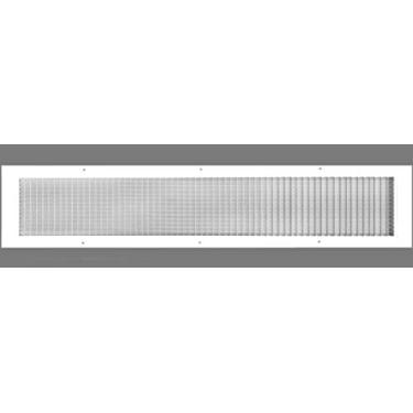 Imagem de HVAC Premium 20.3 cm x 86.6 cm ou 86.6 cm x 20.3 cm Grelha de ar de retorno da caixa de ovos com núcleo de cubo - à prova de ferrugem de alumínio - Tampa de duto de ventilação HVAC - Branco [Dimensões