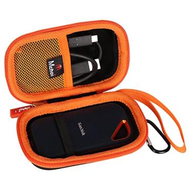 Imagem de Mchoi Capa rígida de transporte serve para 1 pacote SanDisk Extreme SSD externo portátil 500GB/1TB/2TB, estojo de armazenamento portátil EVA à prova de choque, apenas capa