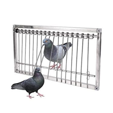 Imagem de Armadilha de entrada de aço inoxidável para porta de pombo, adequada para aves de capoeira de codorna (50 C x 26 W)