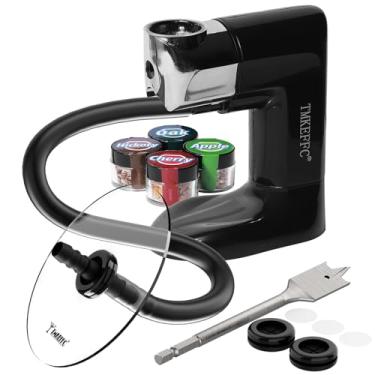 Imagem de Conjunto de ferramentas para fumaça fumegante para fumaça e fumaça para fumaça em ambientes fechados, portátil, ferramenta para gerador de fumaça fria para carne, bebidas, churrasco, queijo, capa para copo e lascas de madeira incluídas