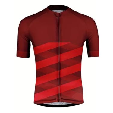 Imagem de Camisa masculina off-road motocross Jersey Mountain Bike Downhill, camisa de ciclismo de manga curta, 3 bolsos traseiros, Bqxf-0101, GG