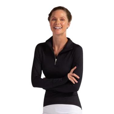 Imagem de BloqUV Blusa feminina com zíper, preta, grande