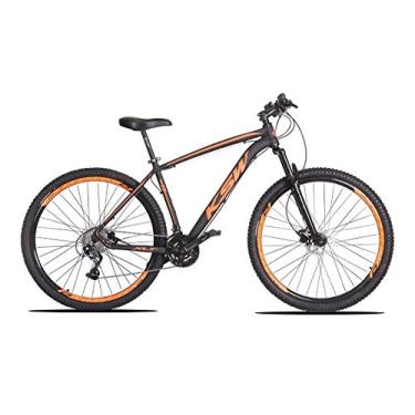Imagem de Bicicleta Aro 29 KSW XLT em Aluminio 6061 com Freio a Disco, Garfo de Suspensão 80mm de cursor com 21 Marchas Relação 3x7,19,Preto Branco Vermelho