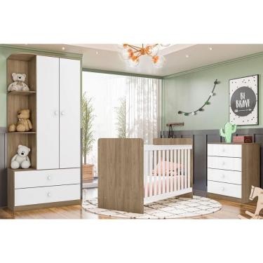 Imagem de Quarto Infantil Completo Labirinto 3 Peças (1 Guarda Roupa + 1 Berço + 1 Cômoda) QI58 R...