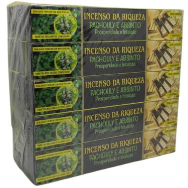Imagem de Djovia Incenso da Riqueza Pachouly e Absinto - Prosperidade e Intuição 3 Caixas de 7 Varetas Cada