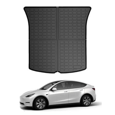 Imagem de Forro traseiro de carga para todos os climas, protetor personalizado compatível com modelos Y 2020-2023 2024 2025, 5 lugares (não para Juniper), 3D, impermeável, durável, inodoro, flexível, preto