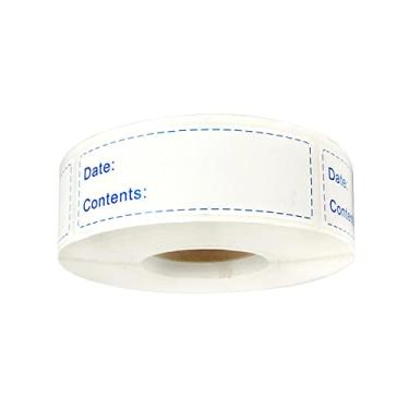 Imagem de Etiquetas para congelador de alimentos 75 x 25 mm - Organize sobras e preparação de refeições com etiquetas adesivas removíveis para geladeira de armazenamento - água e marcação fácil - para