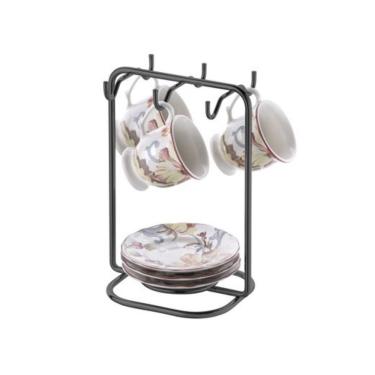 Imagem de Suporte Para Xícaras E Pires De Café Em Aço Carbono Caffè Future Cromado