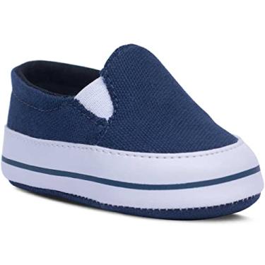 Imagem de Tenis Bebê Slip On Menino Menina Infantil Calce Fácil 01.09 (Marinho, BR, Bebê, Alfa, M)