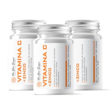Imagem de Kit 3x Vitamina C 500mg + Zinco 15mg + Vitamina A, B1, B6 e B12-60 Cápsulas - The One Supps