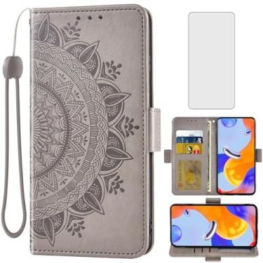 Imagem de Asuwish Capa de telefone para Xiaomi Redmi Note 12 Pro 4G/Redmi Note 11 Pro 5G capa carteira de vidro temperado protetor de tela suporte de cartão flip pulseira acessórios para celular Redme Note11