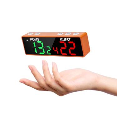 Imagem de Ousmile Mini placar digital - placar portátil de mesa para jogos, placar eletrônico alimentado por bateria sem fio com campainha, marcador de pontuação para pingue-pongue/cornhole/basquete/vôlei