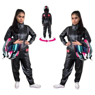 Imagem de Kit com 2 Capas Chuva Moto Roupa Motoqueiro Calça e Jaqueta conjunto P