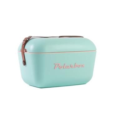 Imagem de Polarbox Lancheira retrô para praia, vintage, piquenique, bolsa térmica portátil, viagem, acampamento, caminhada, estilo anos 90, caixa de gelo, média, leve para latas, cervejas e bebidas seltzer, 12