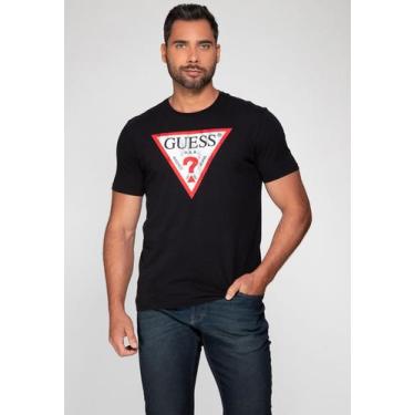 Imagem de Camiseta Logo Desgastado Guess, Cinza claro, G