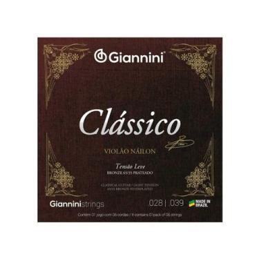 Imagem de Encordoamento Giannini Clássico para Violão Nylon Tensão Leve GENWPL