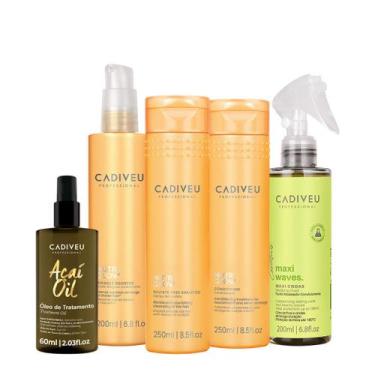 Imagem de Kit Cadiveu Professional Nutri Glow Shampoo Condicionador Maxi Ondas B