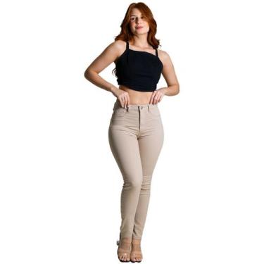 Imagem de Calça Feminina Sawary Hot Pant linha Premium com Lycra, Bege, 44