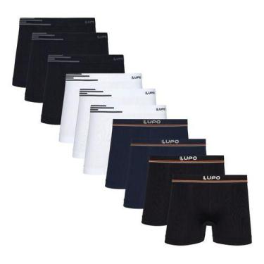 Imagem de kit 10 Cuecas Masculina Boxer Microfibra Premium Lupo 436 Original, So