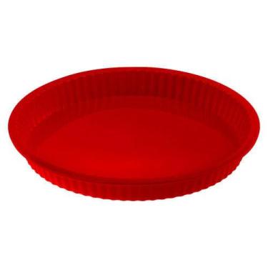 Imagem de Forma Para Torta Redonda Carisma 26Cm Silicone - Vermelha