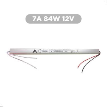 Imagem de Fonte Driver Super Fino Slim 12V 7A 84W Para Perfil De Led - Aaa top