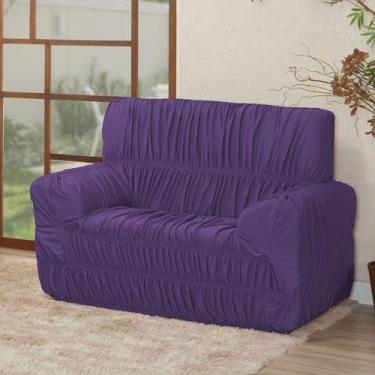 Imagem de Capa De Sofá 2 Lugares Avulsa Elasticada Malha Gel - Nalu Casa e Decor