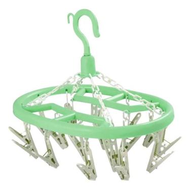 Imagem de Varal Calcinha Cueca Meia Roupa Íntima Oval C/18 Prendedores - Secalux