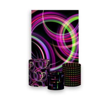 Imagem de Painel De Festa Vertical 1,50 x 2,20 + Trio De Capas Cilindro - Efeito