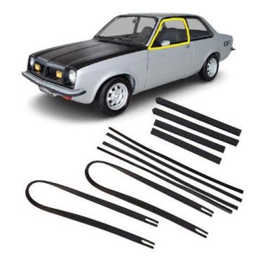 Imagem de Kit Borrachas Canaletas E Pestanas Chevette 73/82 Com 10 Pcs - Disk Bo