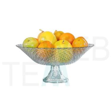 Imagem de Centro de Mesa Fruteira de Vidro com Pé Escamado Vitazza: Decoração, O