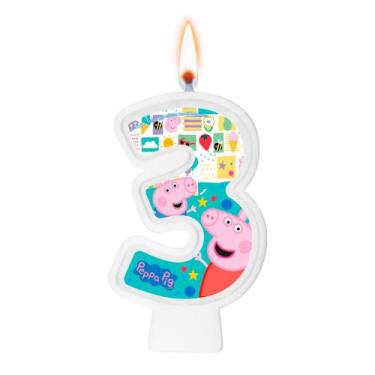 Imagem de Vela PEPPA PIG Decoração Festa 3 Ano Aniversário - Regina festas