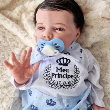 Imagem de Bebe Reborn Menino Corpo de Pano Recém Nascido - Mundo Azul e Rosa